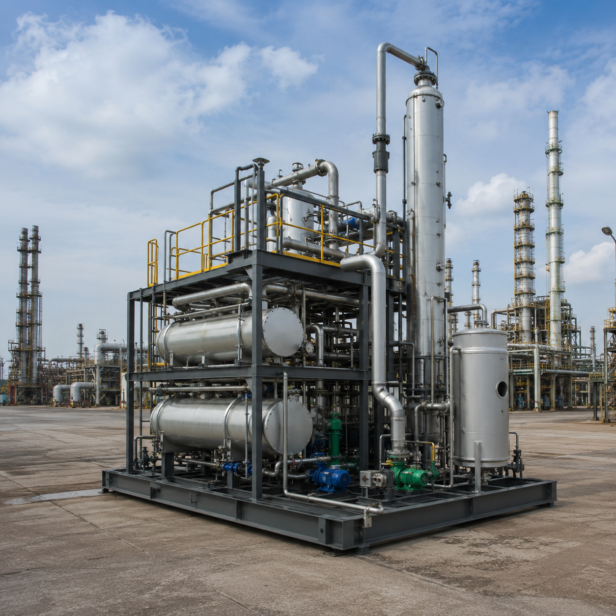 Установка переработки сырой нефти 2000 т/сутки